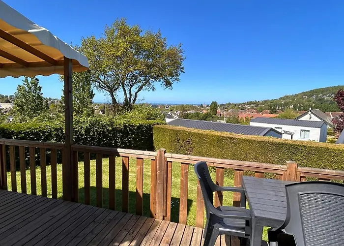 - 254 - Rare Vue Magnifique Mobilhome 6 Pers 3 2 Sdb Sur 5 Etoiles * Houlgate